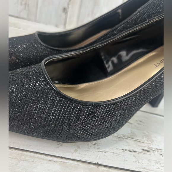 Fioni Night Womens 145282 Black Glittered Pointed Toe Slip On Size 9 Heels - Picture 14 of 14
